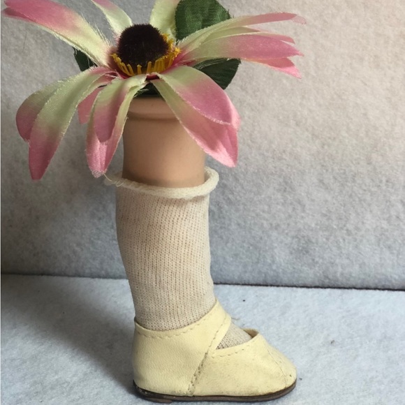 Source Unknown Other - Ceramic Doll Leg Vase